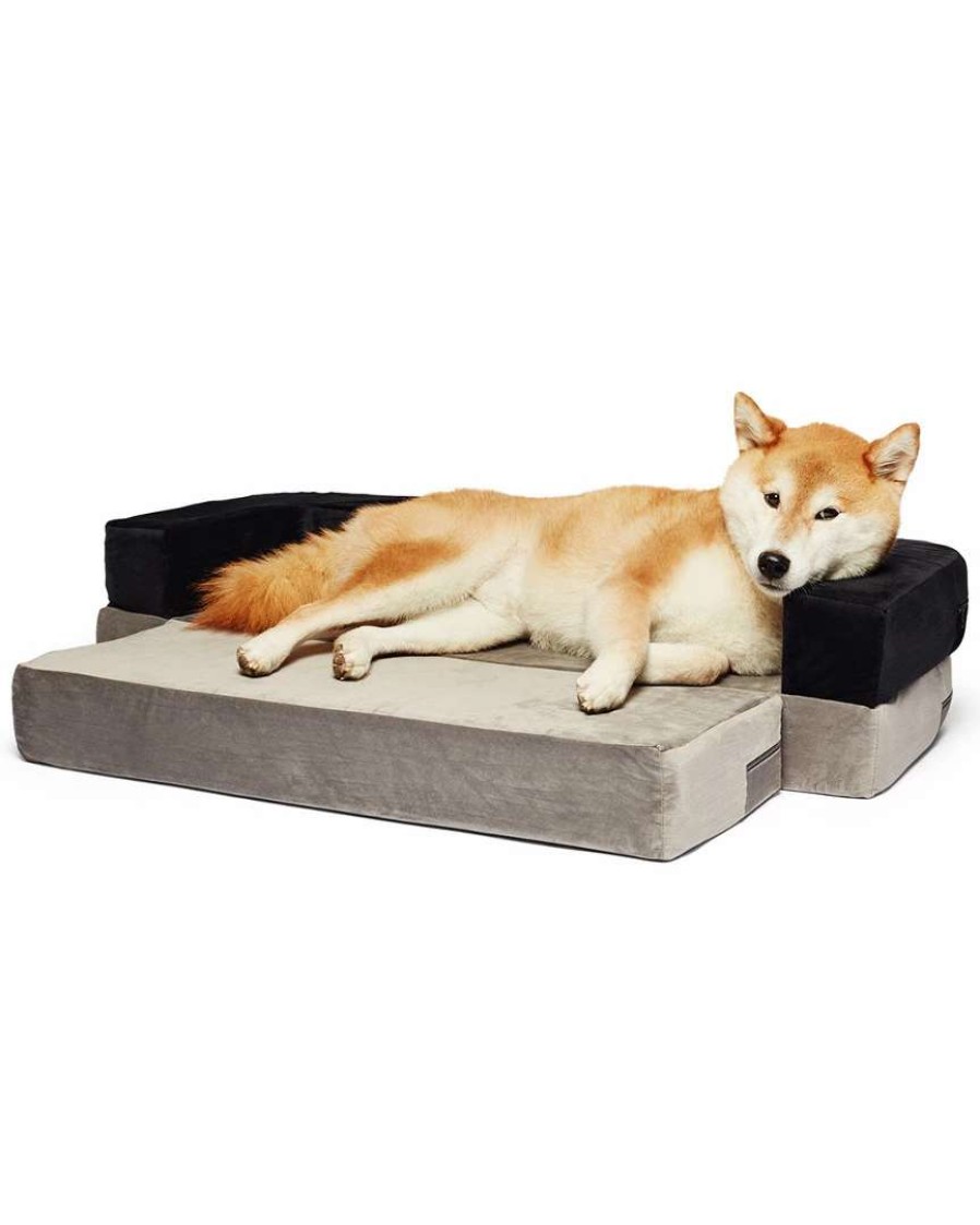 Pet Supplies * | Precious Tails 2-In-1 Convertible Bolstered Pet Bed Home Pet Supplies