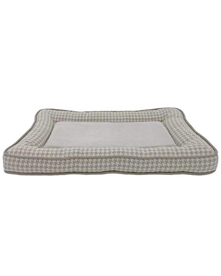 Pet Supplies * | Precious Tails Canvas And Fleece Orthopedic Fashion Crate Mat Home Pet Supplies