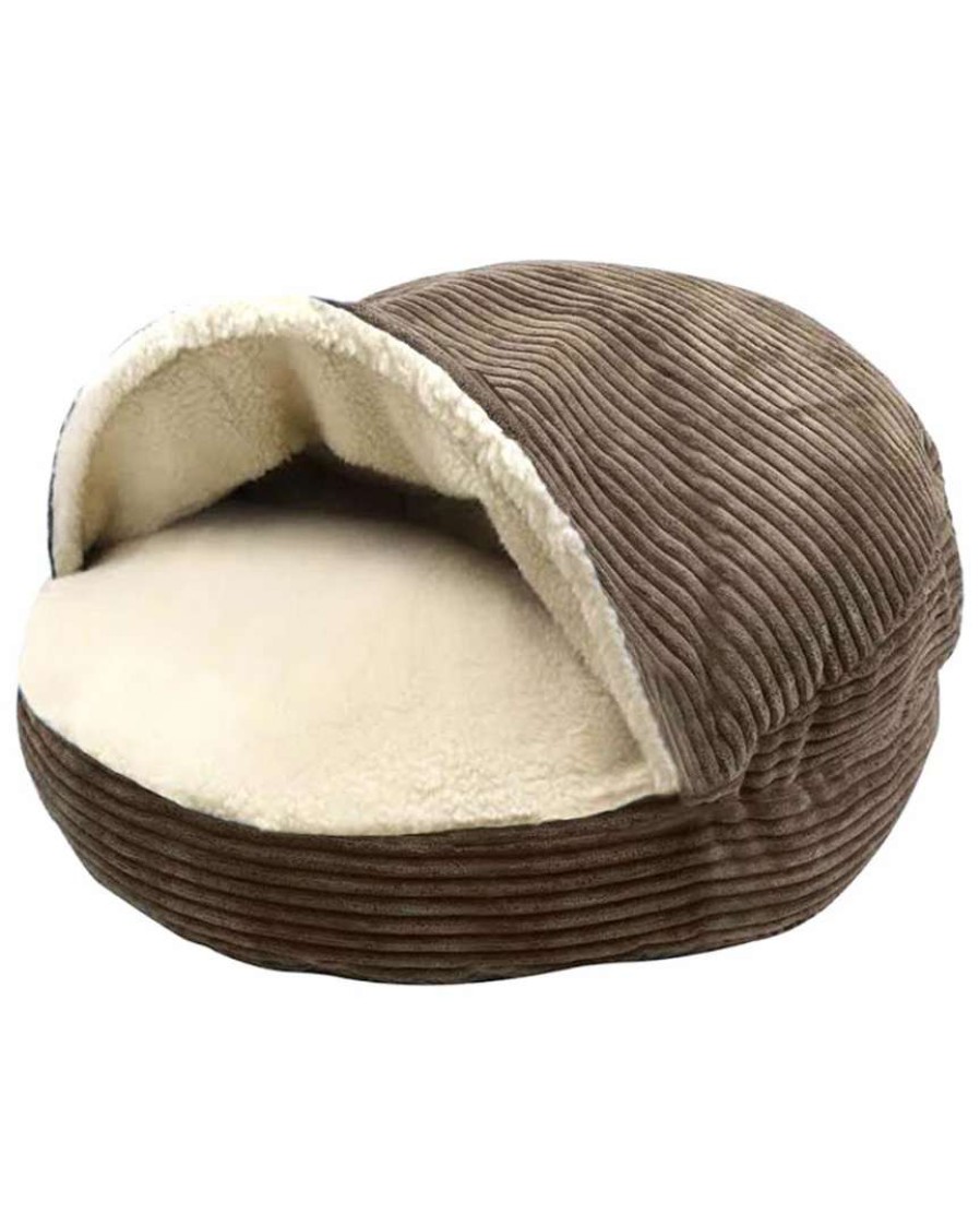 Pet Supplies * | Precious Tails Plush Corduroy Round Cave Home Pet Supplies