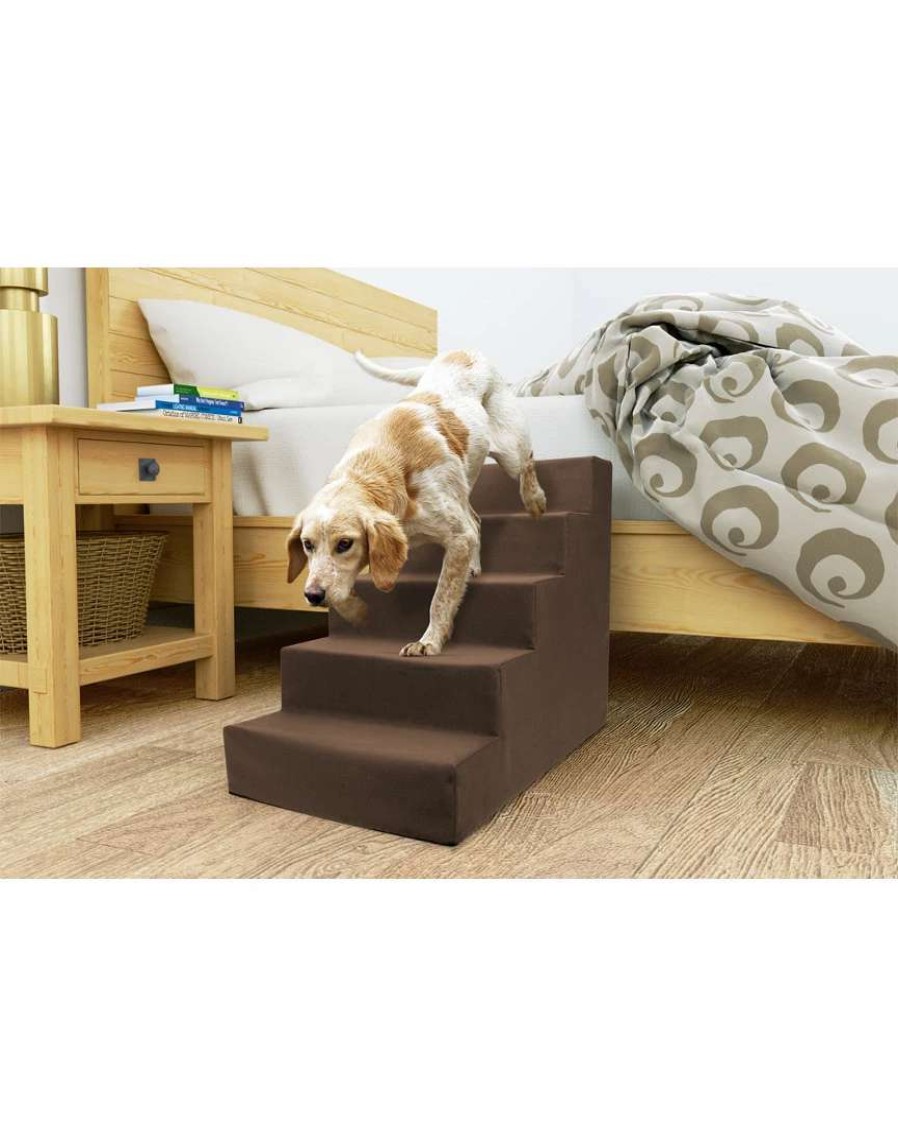 Pet Supplies * | Precious Tails 5 Step Portable Pet Stairs By Home Base Pet Supplies