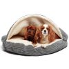 Pet Supplies * | Precious Tails Corduroy & Sherpa Cave Bed Home Pet Supplies