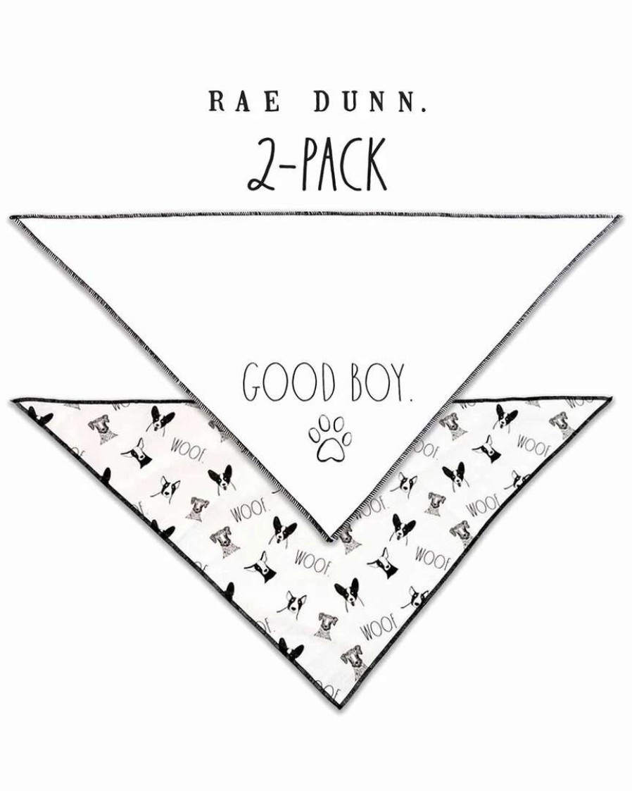 Pet Supplies * | Precious Tails Rae Dunn Good Boy Woof And Wilma Bandanna Home Pet Supplies