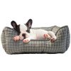 Pet Supplies * | Precious Tails Canvas Houndstooth Cuddler Small Home Pet Supplies