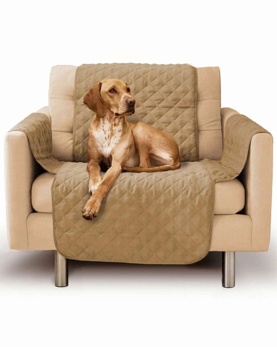 Pet Supplies * | Precious Tails Precious Tails Quilted Micro Suede Chair Slipcover Furniture Protector Home Pet Supplies