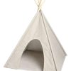 Pet Supplies * | Precious Tails Ticking Stripe Pet Tee Pee Home Pet Supplies