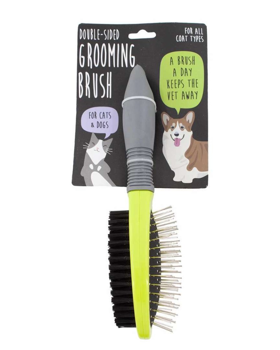 Pet Supplies * | Precious Tails Double Sided Grooming Brush Home Pet Supplies