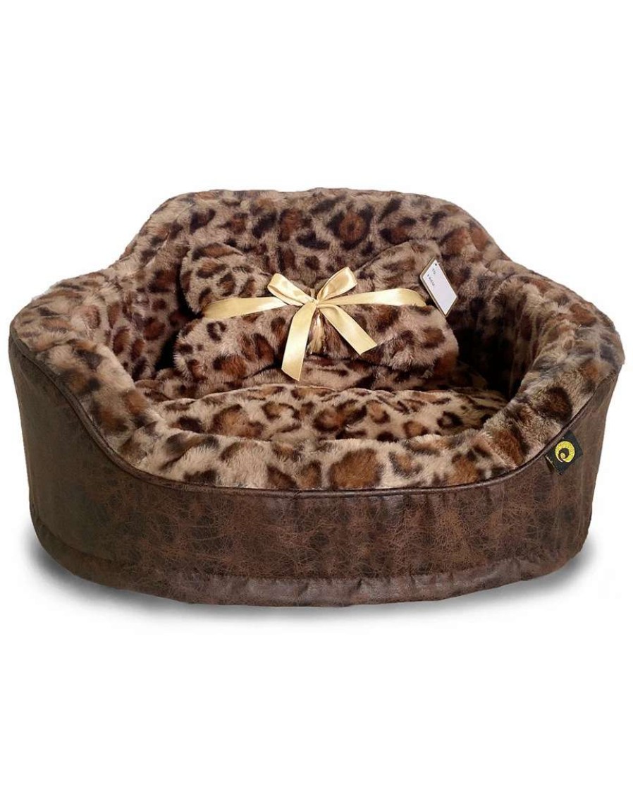 Pet Supplies * | Precious Tails Leopard Princess Bed Home Pet Supplies