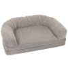 Pet Supplies * | Precious Tails Orthopedic Bolstered Fold Out Round Chaise Dog Bed Home Pet Supplies