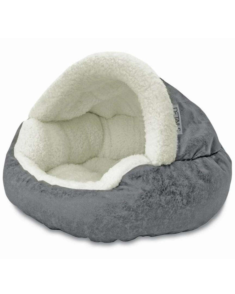 Pet Supplies * | Precious Tails Vegan Leather Deep Dish Cave Pet Bed Home Pet Supplies