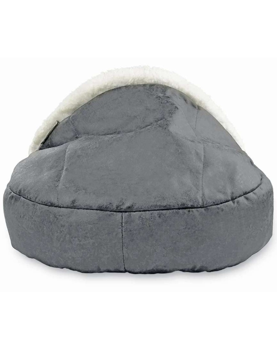 Pet Supplies * | Precious Tails Vegan Leather Deep Dish Cave Pet Bed Home Pet Supplies