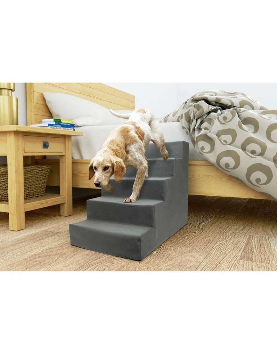 Pet Supplies * | Precious Tails 5-Step Portable Pet Stairs By Home Base Pet Supplies