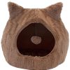 Pet Supplies * | Precious Tails Faux Fur Cat Ears Dome Home Pet Supplies