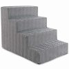 Pet Supplies * | Precious Tails Herringbone High Density Foam 4 Steps Pet Dog Stairs Home Pet Supplies