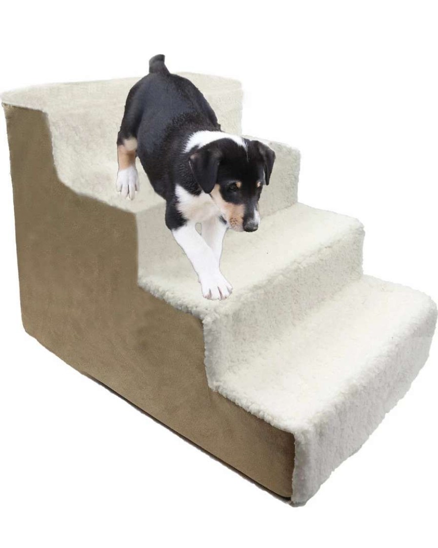 Pet Supplies * | Precious Tails 4 Step Portable Pet Stairs By Home Base Pet Supplies