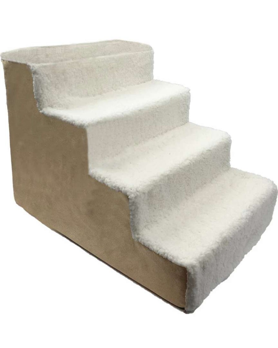 Pet Supplies * | Precious Tails 4 Step Portable Pet Stairs By Home Base Pet Supplies