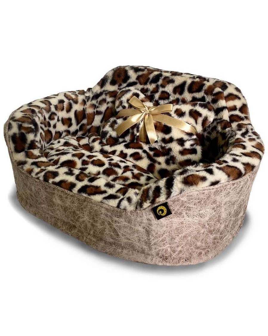 Pet Supplies * | Precious Tails Leopard Princess Bed Home Pet Supplies