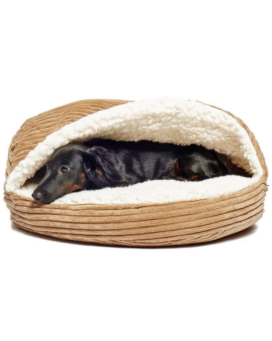 Pet Supplies * | Precious Tails Plush Corduroy & Sherpa-Lined Pet Cave Bed Home Pet Supplies