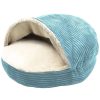 Pet Supplies * | Precious Tails Plush Corduroy & Sherpa-Lined Pet Cave Bed Home Pet Supplies