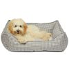 Pet Supplies * | Precious Tails Canvas Houndstooth Cuddler Medium Home Pet Supplies