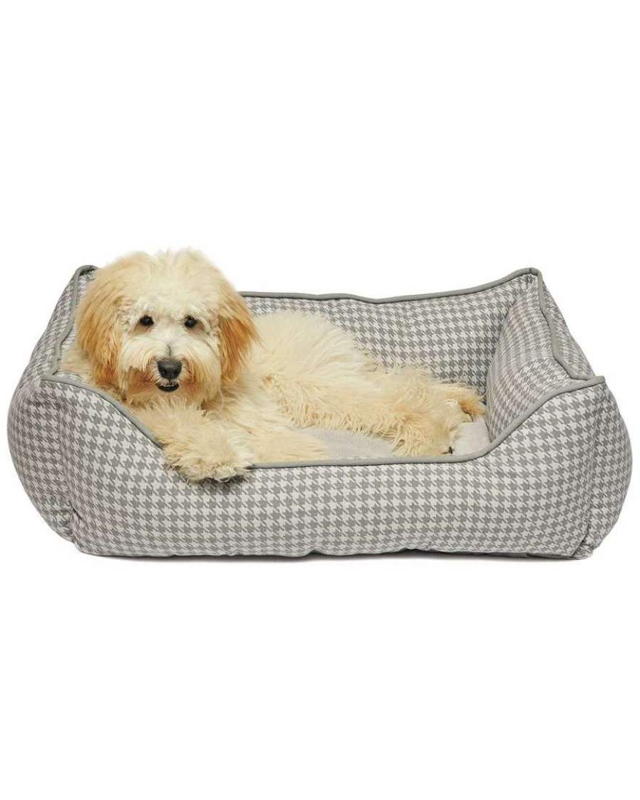 Pet Supplies * | Precious Tails Canvas Houndstooth Cuddler Medium Home Pet Supplies