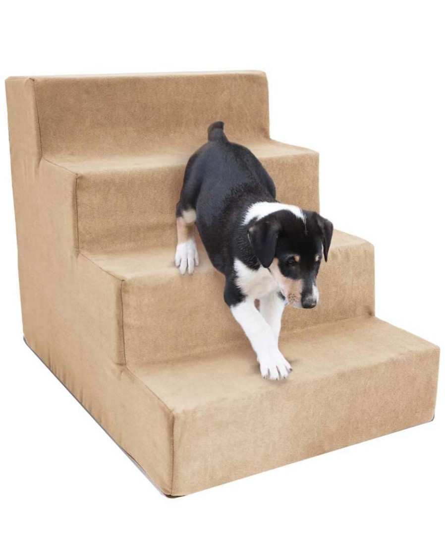 Pet Supplies * | Precious Tails 4-Step Portable Pet Stairs By Home Base Pet Supplies