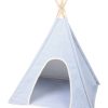 Pet Supplies * | Precious Tails Ticking Stripe Pet Teepee Home Pet Supplies