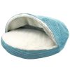 Pet Supplies * | Precious Tails Plush Corduroy And Sherpa Lined Pet Cave Bed Home Pet Supplies