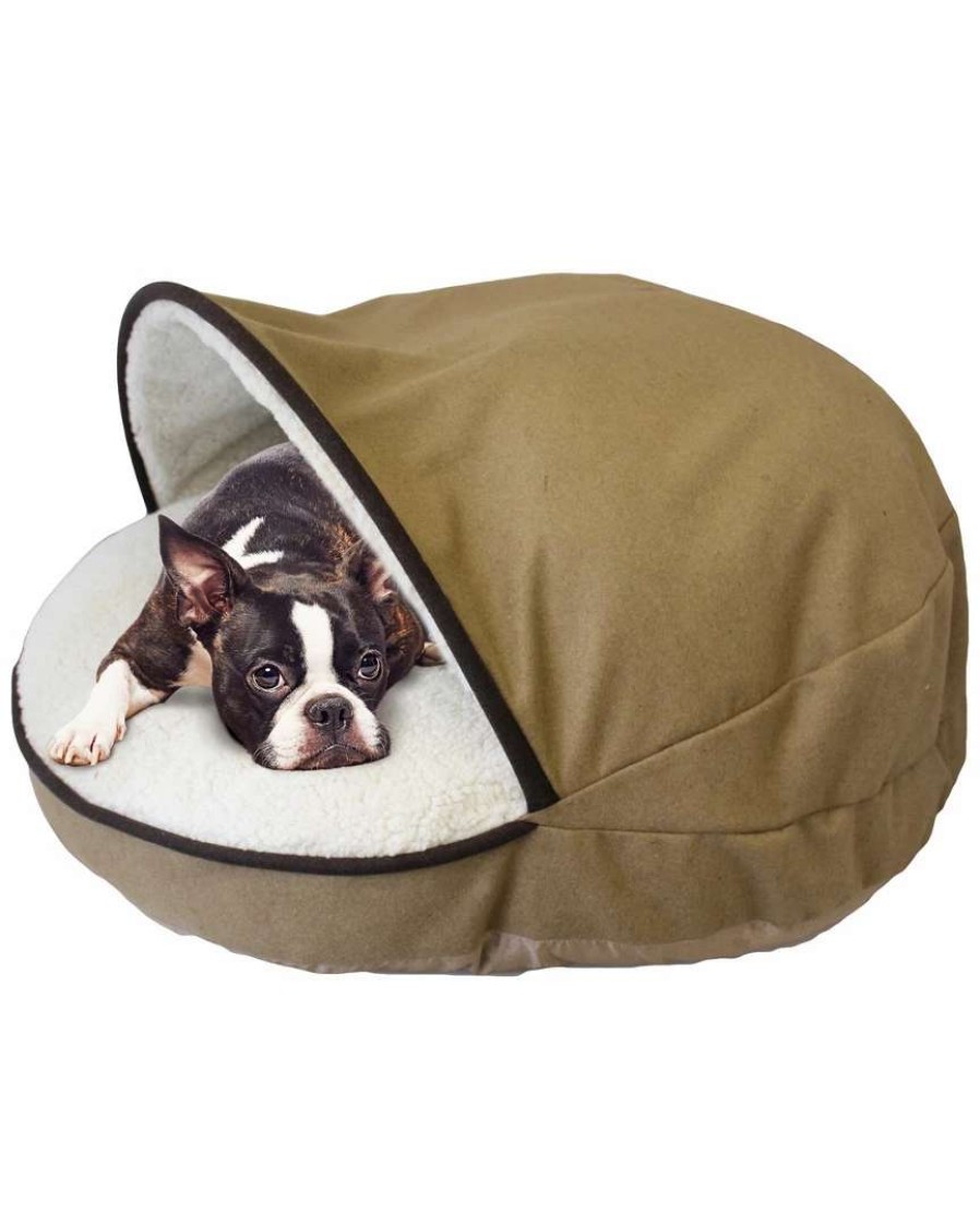 Pet Supplies * | Precious Tails Felt Round Cave Hamburger Pet Bed Home Pet Supplies