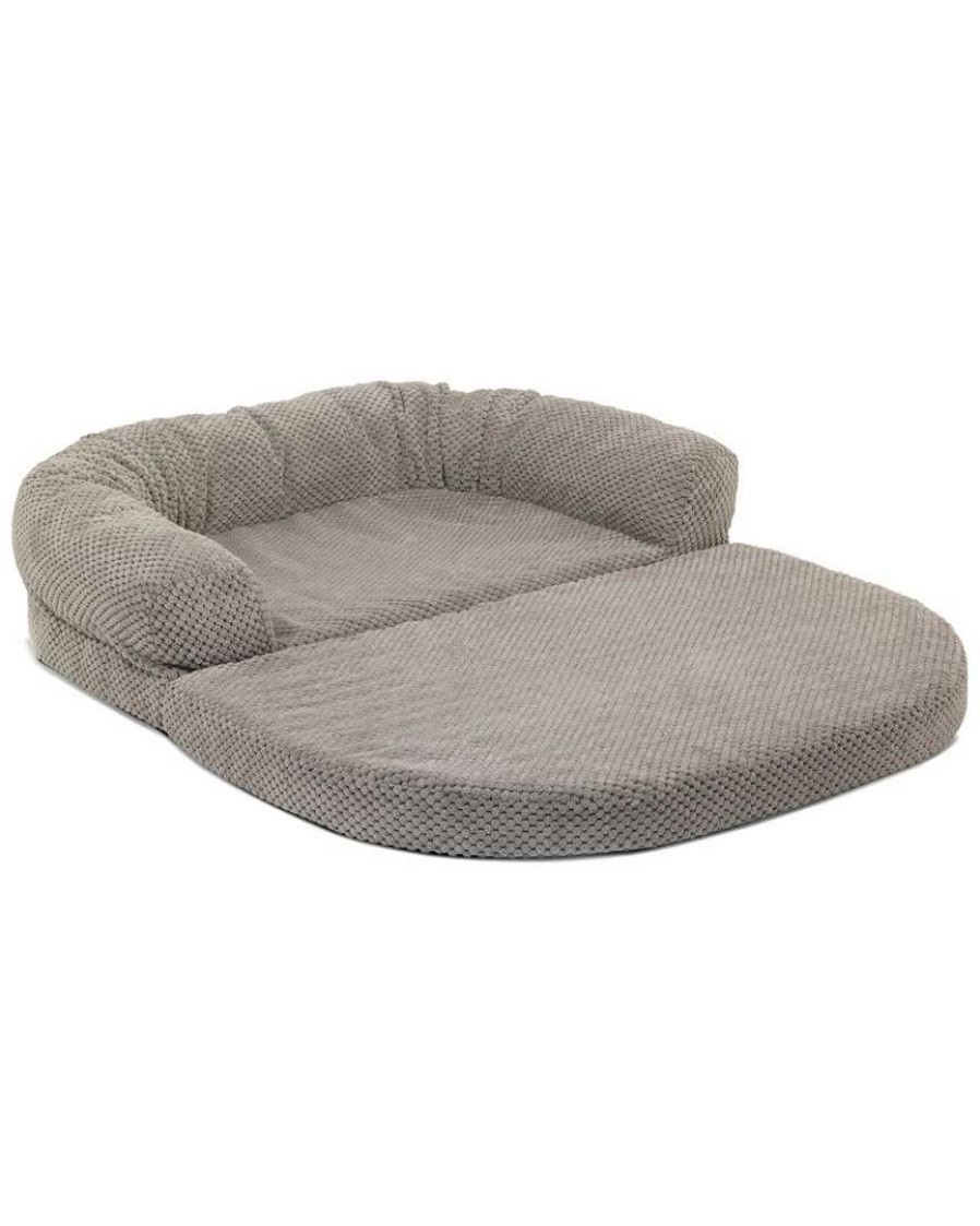 Pet Supplies * | Precious Tails Orthopedic Bolstered Fold Out Round Chaise Dog Bed Home Pet Supplies