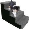 Pet Supplies * | Precious Tails Sherpa Top High Density Foam Stairs With 4 Steps Home Pet Supplies